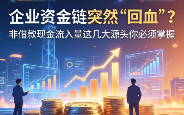 企业资金链突然“回血”？非借款现金流入量包括哪些，这几大源头你必须掌握