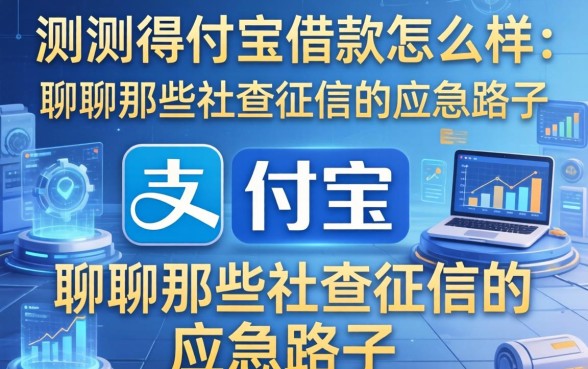 实测得付宝借款怎么样：聊聊那些不查征信的应急路子