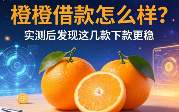 橙子借款怎么样？实测后发现这几款下款更稳
