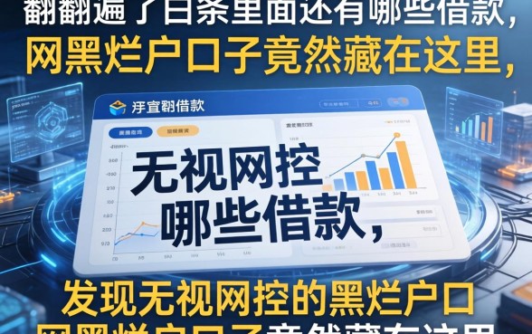 我翻遍了白条里面还有哪些借款，发现无视风控的网黑烂户口子竟然藏在这里