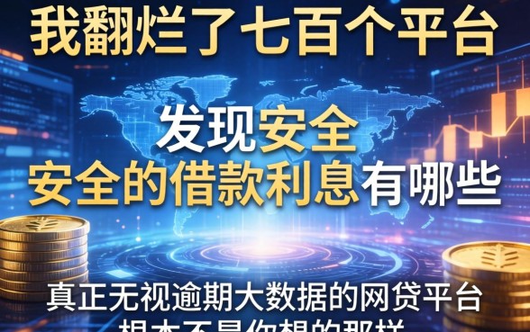 我翻烂了上百个平台，发现安全的借款利息有哪些，和真正无视逾期大数据的网贷平台根本不是你想的那样