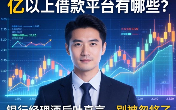 1亿以上借款平台有哪些？银行经理酒后吐真言，别被忽悠了