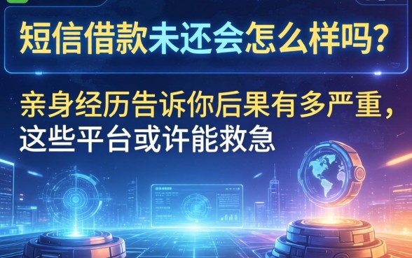 短信借款未还会怎么样吗？亲身经历告诉你后果有多严重，这些平台或许能救急
