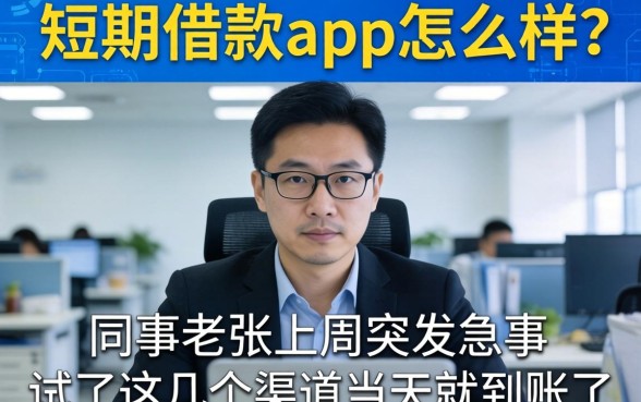 短期借款app怎么样？同事老张上周突发急事，试了这几个渠道当天就到账了