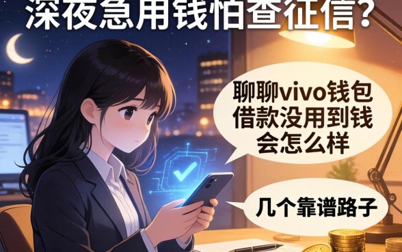 深夜急用钱怕查征信？聊聊vivo钱包借款没用到钱会怎么样及几个靠谱路子