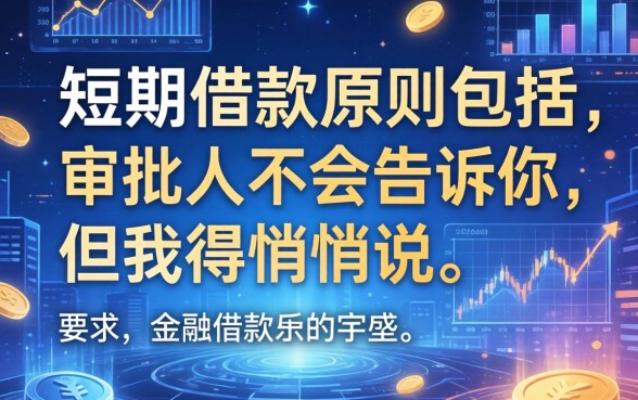 短期借款原则包括哪些？审批人不会告诉你，但我得悄悄说