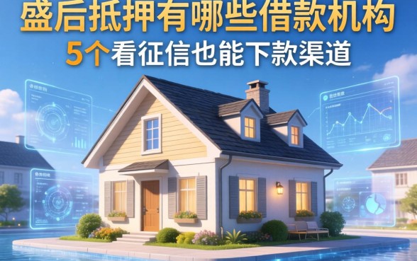 房子抵押有哪些借款机构？分享5个不看征信也能下款的渠道