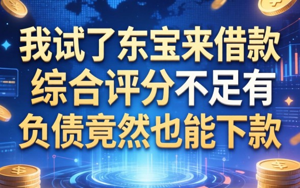 我试了东宝来借款，综合评分不足有负债竟然也能下款