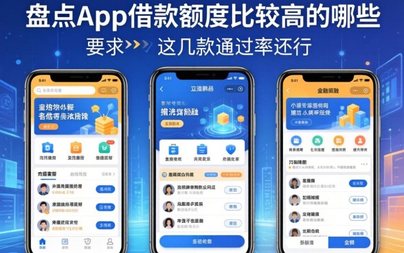 盘点app借款额度比较高的有哪些，这几款通过率还行