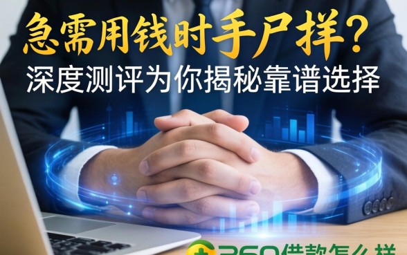 急需用钱时手足无措？360借款怎么样？深度测评为你揭秘靠谱选择