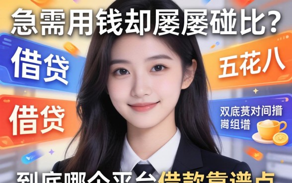 急需用钱却屡屡碰壁？面对五花八门的借贷广告，到底哪个平台借款靠谱点？