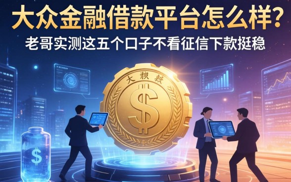 大众金融借款平台怎么样？老哥实测这五个口子不看征信下款挺稳