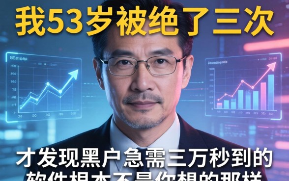 我53岁被拒了三次，才发现黑户急需三万秒到的软件根本不是你想的那样