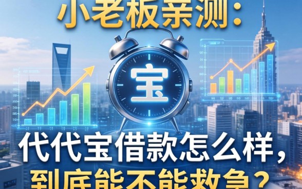小老板亲测：代代宝借款怎么样，到底能不能救急？
