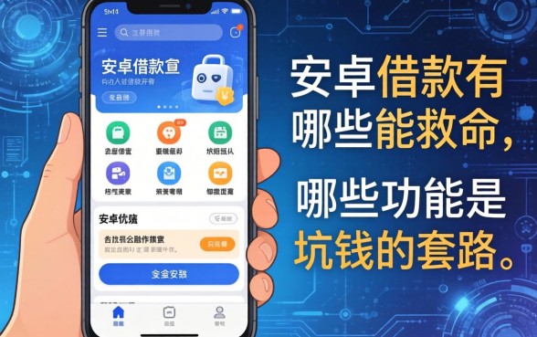 安卓的借款app有哪些功能能救命，哪些功能是坑钱的套路