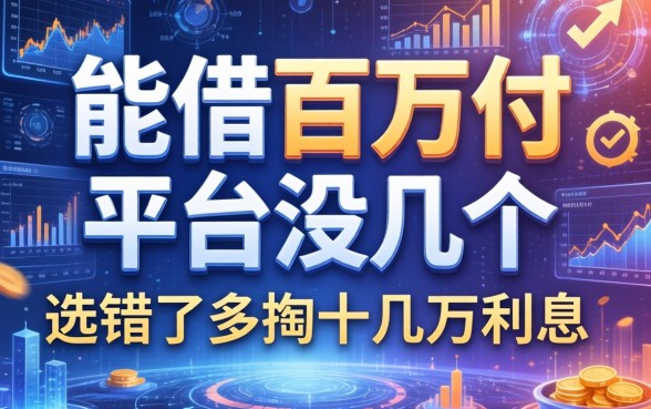 能借百万的平台没几个，选错了多掏十几万利息