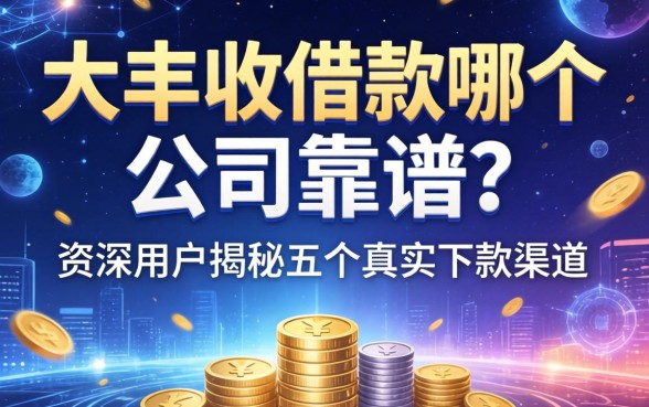 大丰收借款哪个公司靠谱？资深用户揭秘五个真实下款渠道