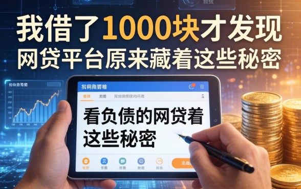 我借了1000块才发现不看负债的网贷平台原来藏着这些秘密