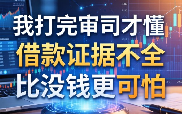 我打完官司才懂，借款证据不全比没钱更可怕