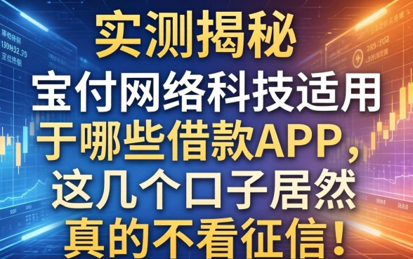 实测揭秘：宝付网络科技适用于哪些借款app，这几个口子居然真的不看征信！