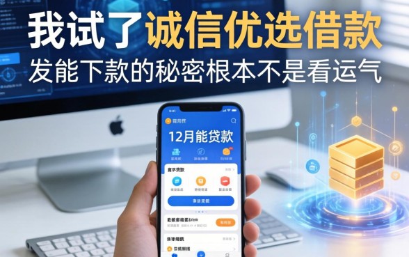 我试了诚信优选借款和12月能贷款的软件，发现能下款的秘密根本不是看运气