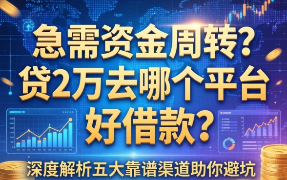 急需资金周转？贷2万去哪个平台好借款？深度解析五大靠谱渠道助你避坑