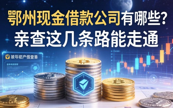 鄂州现金借款公司有哪些？亲测这几条路能走通
