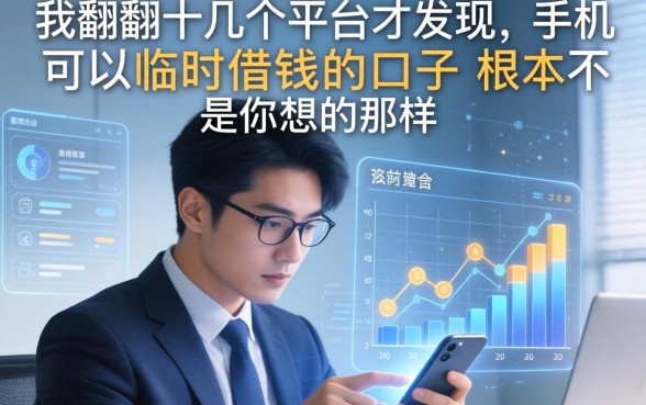 我翻了十几个平台才发现，手机可以临时借钱的口子根本不是你想的那样