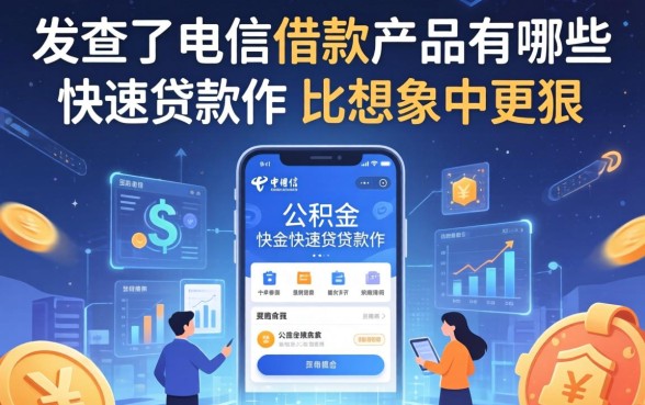 我查了电信借款产品有哪些，发现公积金快速贷款软件比想象中更狠