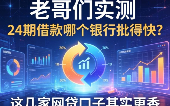 老哥们实测：24期借款哪个银行批得快？这几家网贷口子其实更香