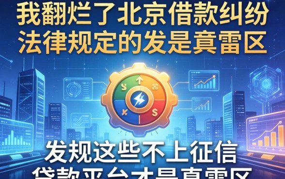 我翻烂了北京借款纠纷法律规定，发现这些不上征信的贷款平台才是真雷区