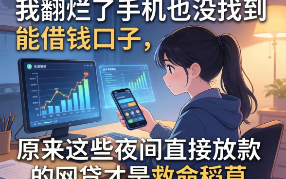 我翻烂了手机也没找到能借钱的口子，原来这些夜间直接放款的网贷才是救命稻草
