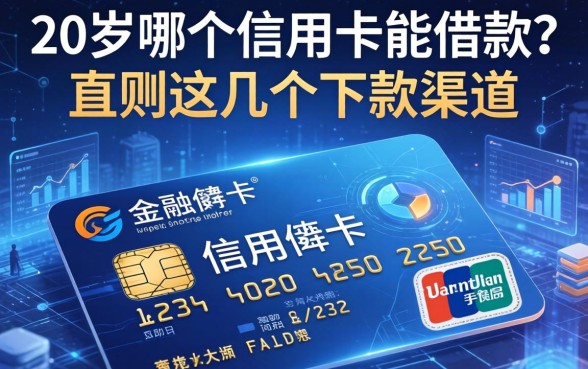 20岁哪个信用卡能借款？实测这几个下款渠道