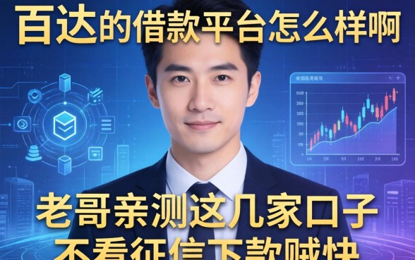 百达的借款平台怎么样啊？老哥亲测这几家口子不看征信下款贼快
