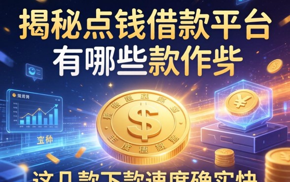 揭秘点钱借款平台有哪些软件，这几款下款速度确实快