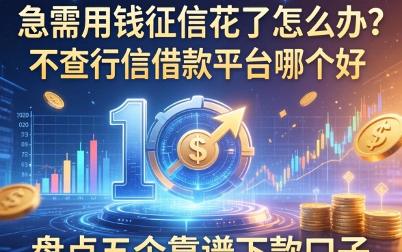 急需用钱征信花了怎么办？不查征信借款平台哪个好？盘点五个靠谱下款口子