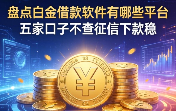 盘点白金借款软件有哪些平台，这五家口子不查征信下款稳