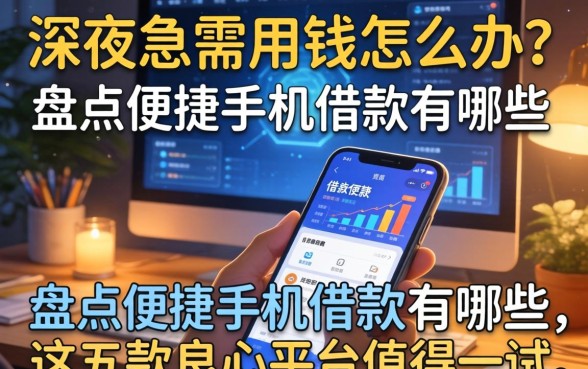 深夜急需用钱怎么办？盘点便捷手机借款软件有哪些，这五款良心平台值得一试