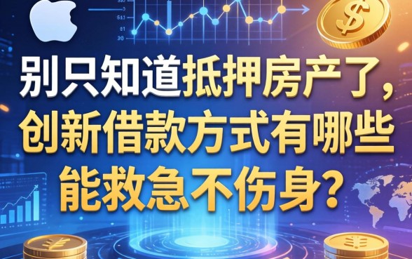 别只知道抵押房产了，创新借款方式有哪些能救急不伤身？