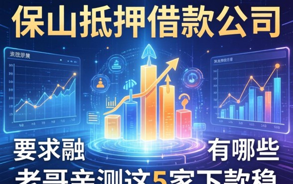 保山抵押借款公司有哪些？老哥亲测这5家下款稳
