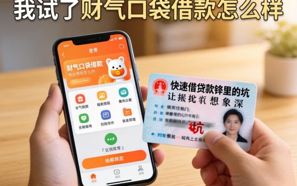 我试了财气口袋借款怎么样，发现手机和身份证快速借钱软件里的坑比我想象的深