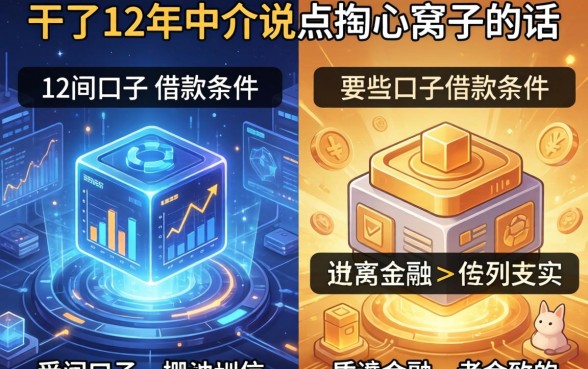 不同口子的借款条件有哪些？干了12年中介说点掏心窝子的话