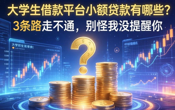 大学生借款平台小额贷款有哪些？这3条路走不通，别怪我没提醒你