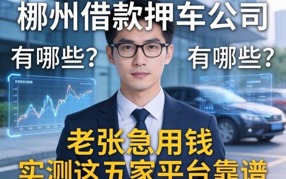 郴州借款押车公司有哪些？老张急用钱实测这五家平台靠谱
