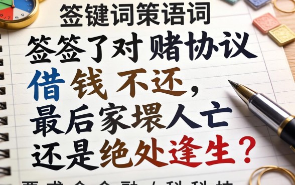 签了对赌协议借钱不还，最后家破人亡还是绝处逢生？