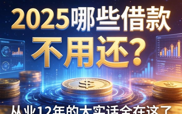 2025哪些借款不用还？从业12年的大实话全在这了