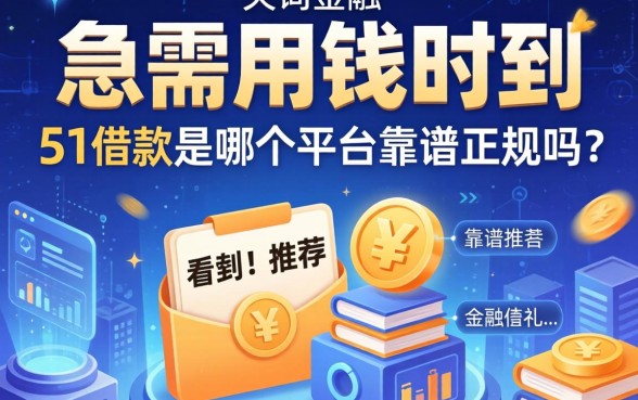 急需用钱时看到广告推荐，51借款是哪个平台？靠谱正规吗？