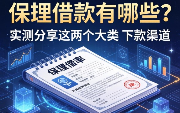 保单借款的有哪些？实测分享这两个大类的下款渠道