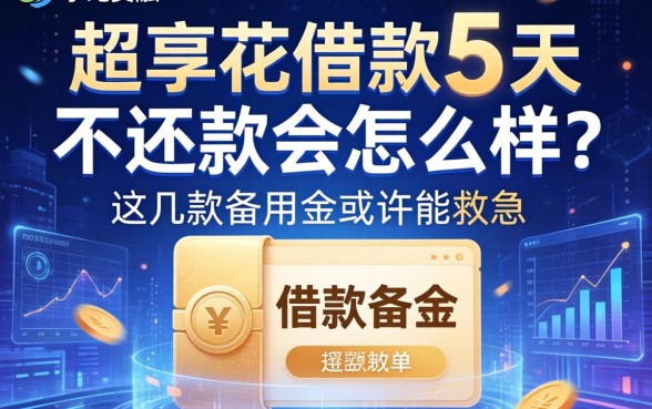 超享花借款5天不还款会怎么样？这几款备用金或许能救急
