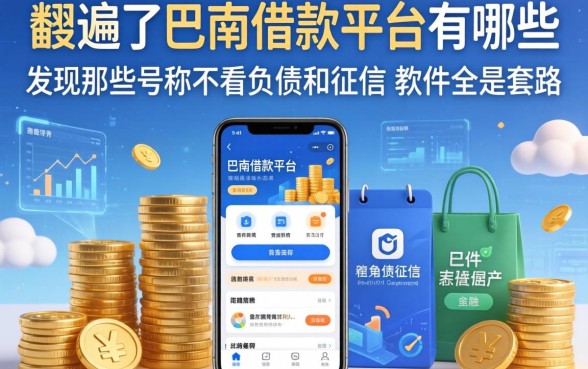 我翻遍了巴南借款平台有哪些，发现那些号称不看负债和征信的软件全是套路